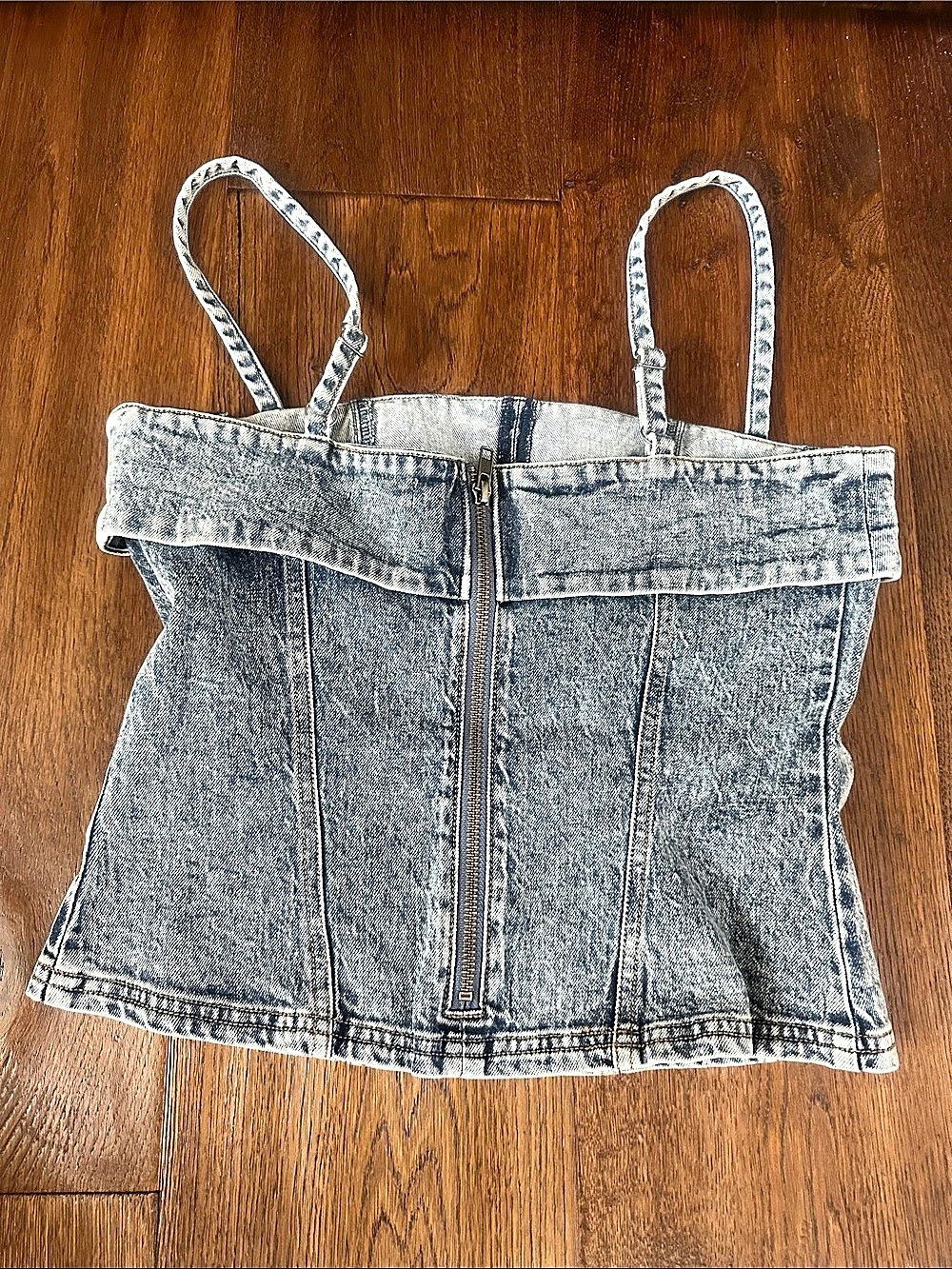 🌺🌺NEW Pilcro Denim Corset Crop Top Size Small NWT - Picture 2 of 7